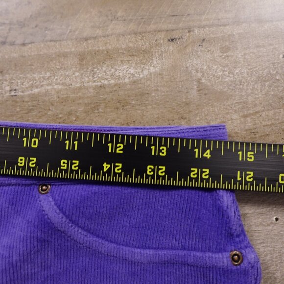 HUE Corduroy Leggings Women’s Medium Purple 28.5” Inseam Stretch Pull-On - Picture 6 of 13